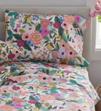 FernPaperCo™ - Percale Fitted Sheet - Garden Party