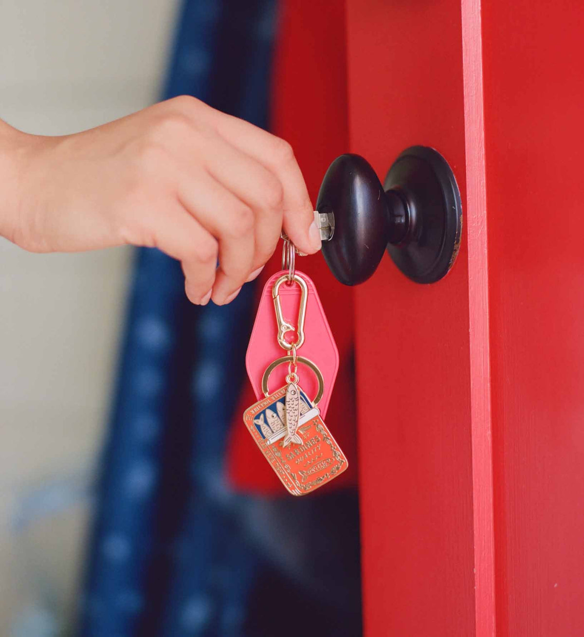 FernPaperCo™ - Enamel Keychain - Sardines
