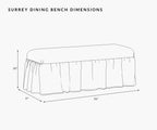 FernPaperCo™ - Surrey Dining Bench - Strawberry Fields