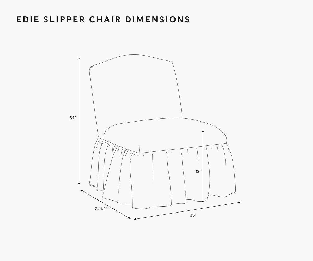 FernPaperCo™ - Edie Slipper Chair - Ditsy Dahlia Burgundy