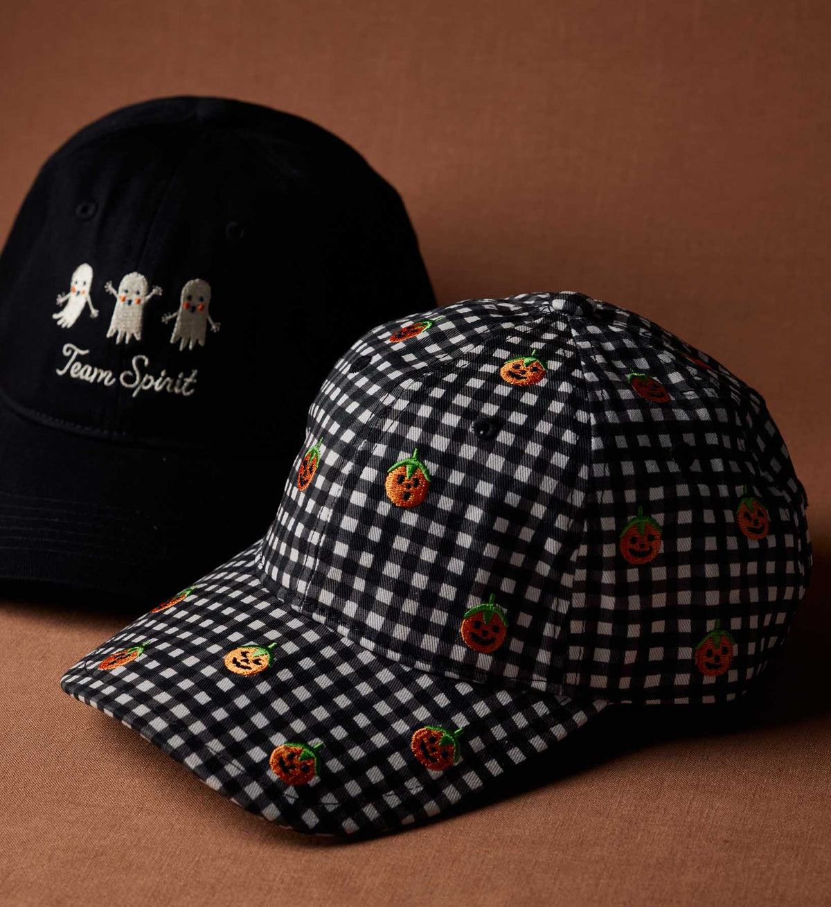 FernPaperCo™ - Baseball Cap - Pumpkin Gingham