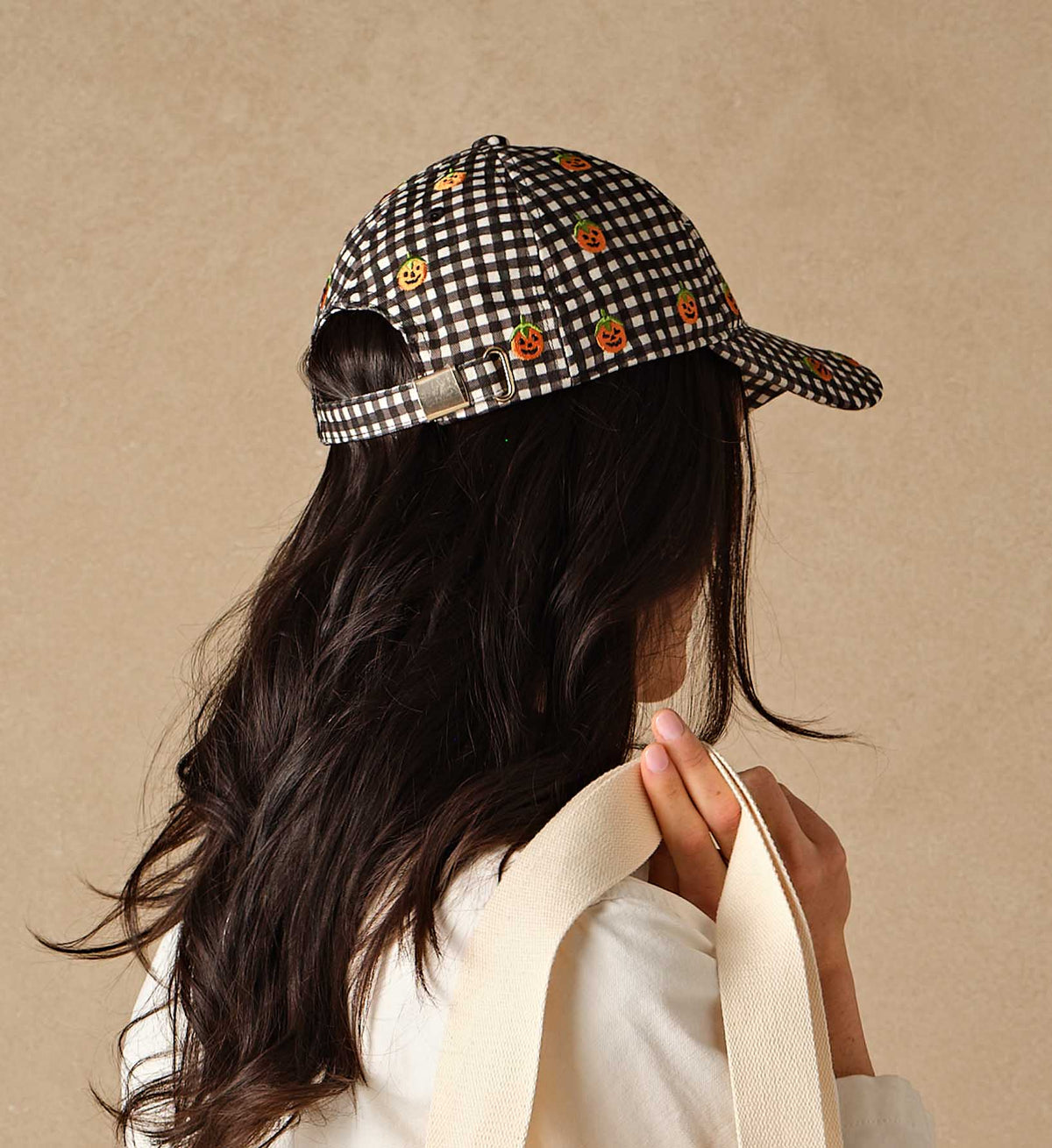 FernPaperCo™ - Baseball Cap - Pumpkin Gingham