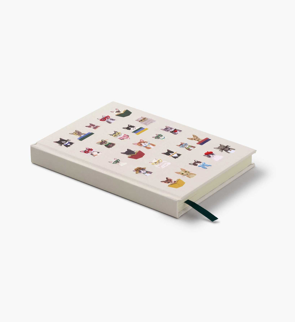 FernPaperCo™ - Embroidered Journal - Studious Cats