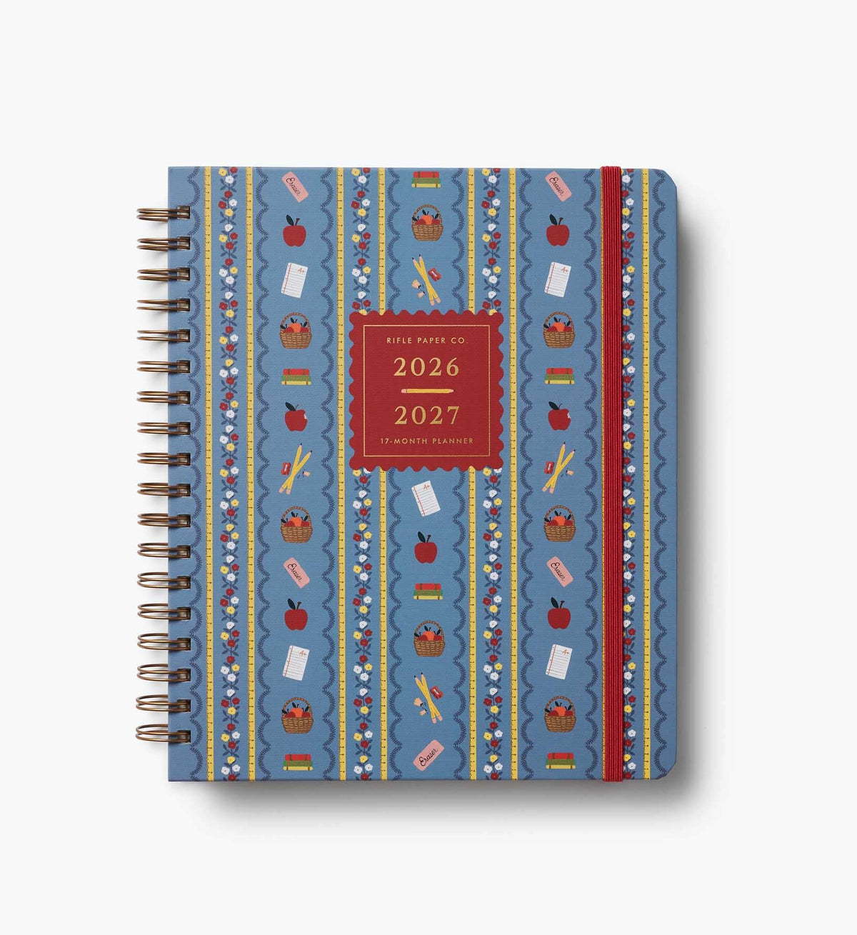FernPaperCo™ - 2026-2027 17-Month Academic Hardcover Spiral Planner - Schoolhouse