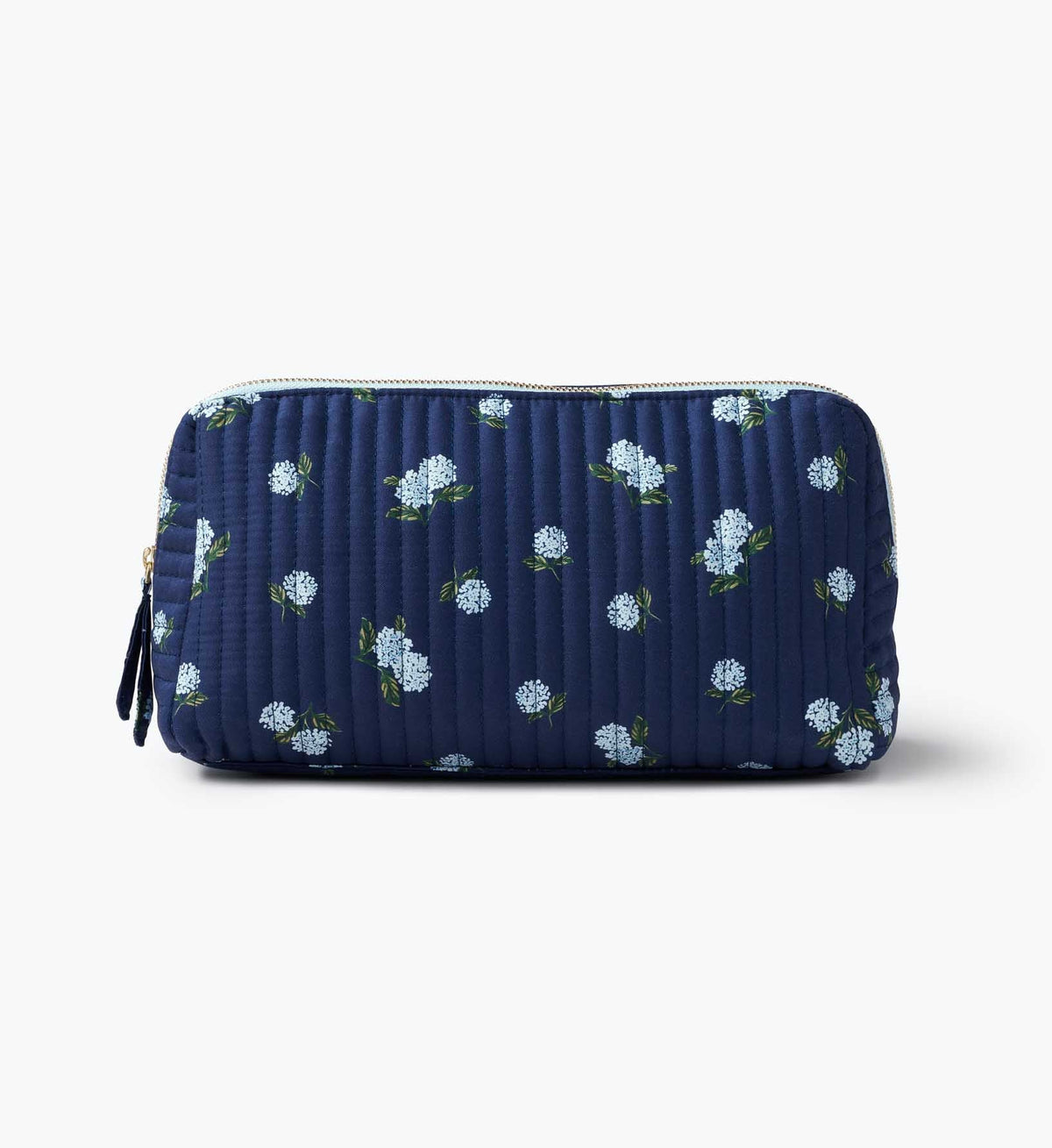 FernPaperCo™ - Quilted Large Cosmetic Pouch - Ditsy Hydrangea