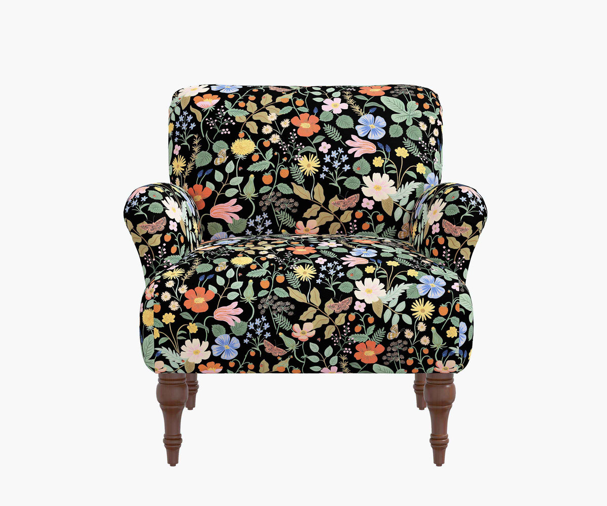 FernPaperCo™ - Bristol Armchair - Strawberry Fields