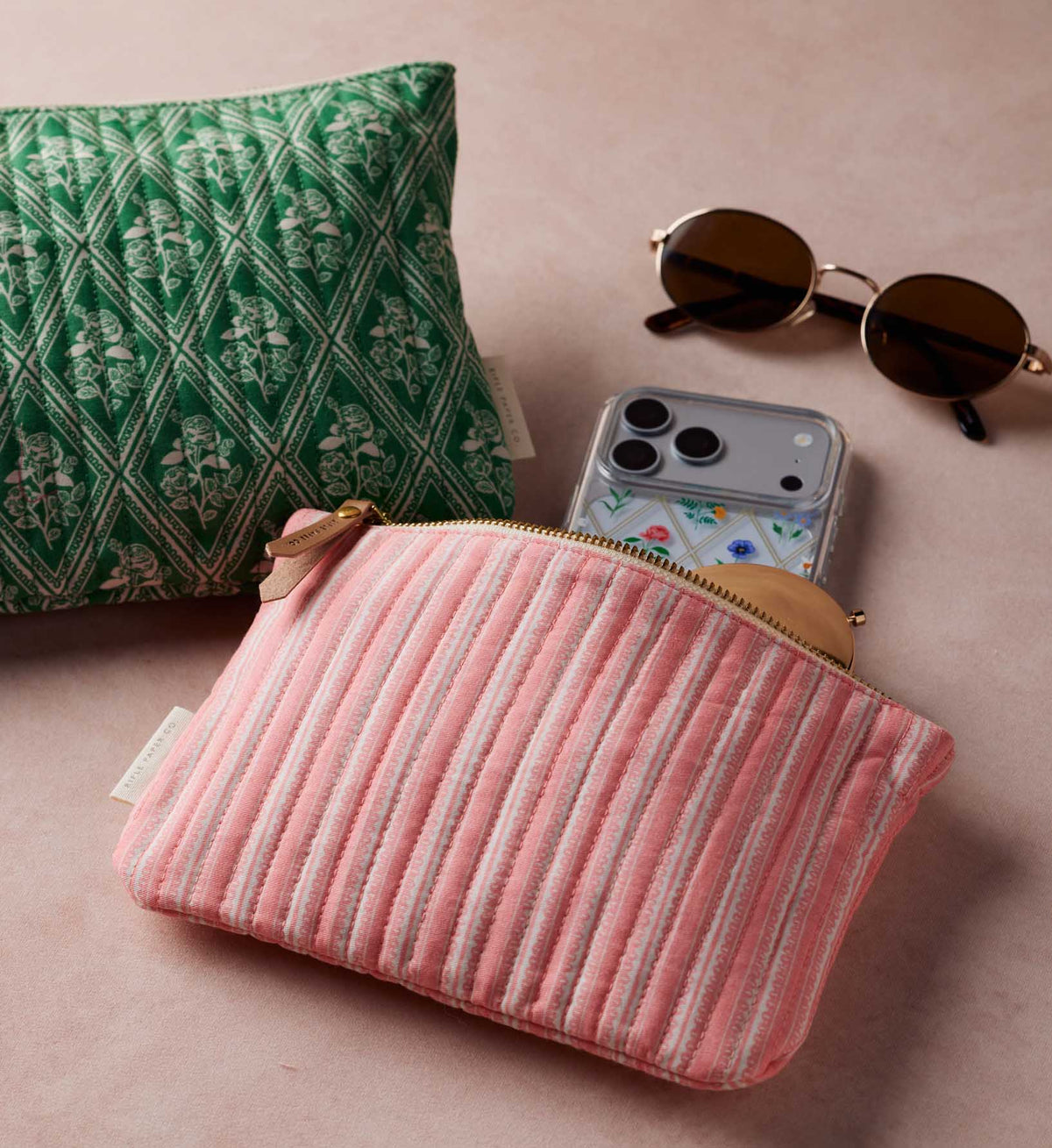 FernPaperCo™ - Quilted Pouch Set - Rose Study